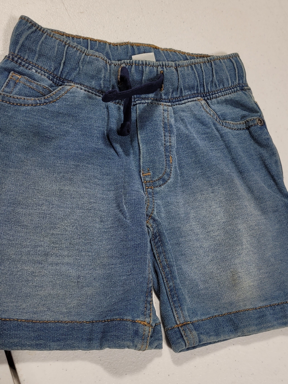 Carter's Light Blue Denim-Style Elastic Waist Shorts
